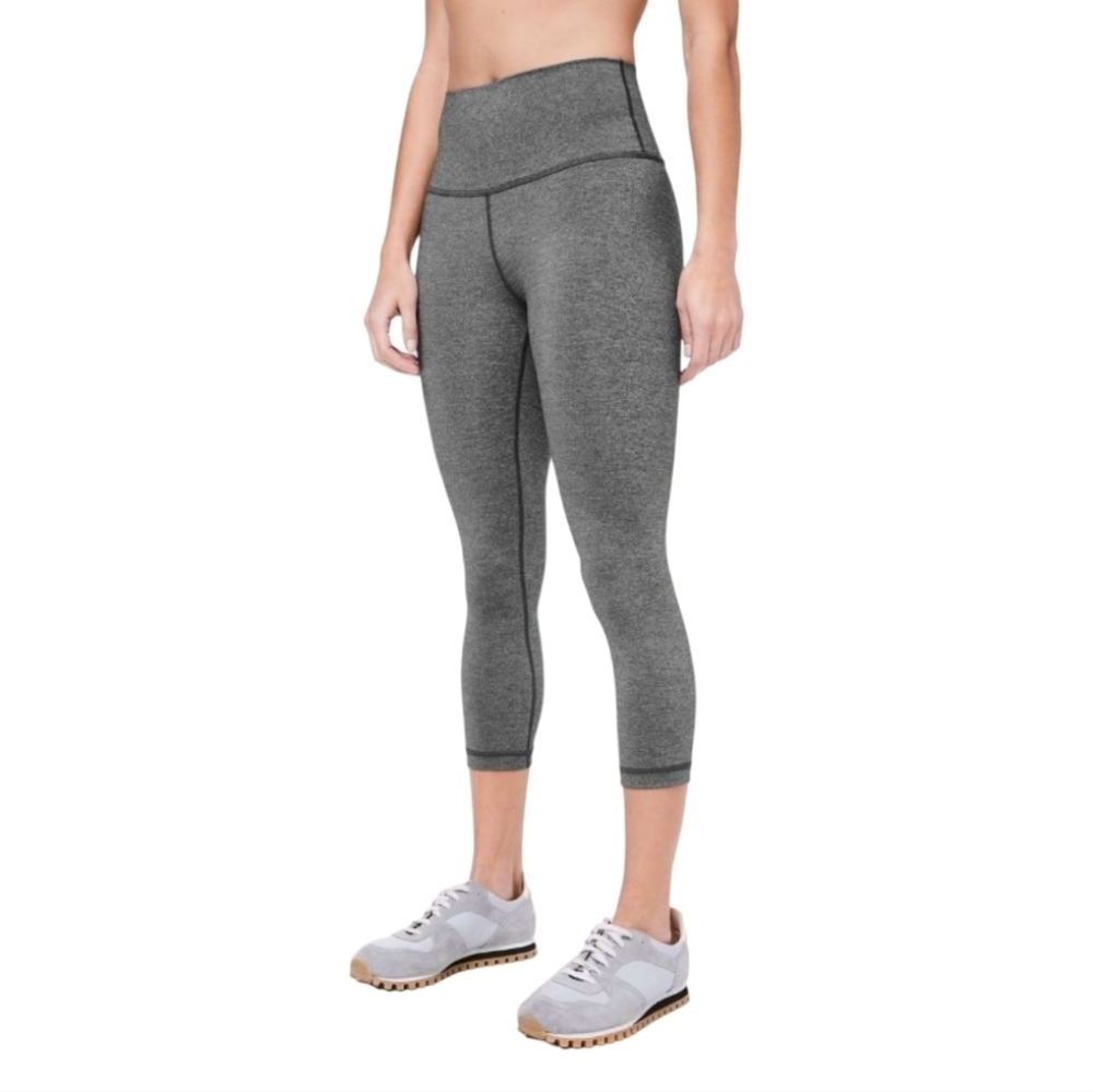 Lululemon Wunder Under Crop High Rise Luxtreme Gray Women's 6